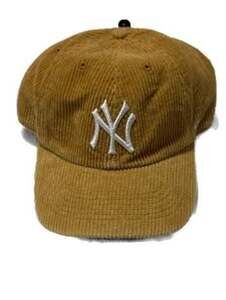 ‘47 MBL New York Yankees tan adjustable corduroy hat NWT